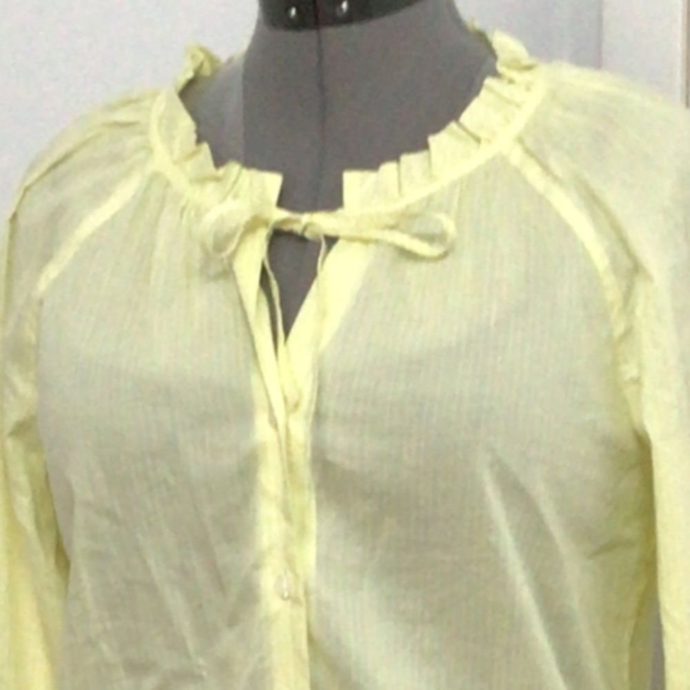 Loft Long Button Cuffs Sleeve Blouse